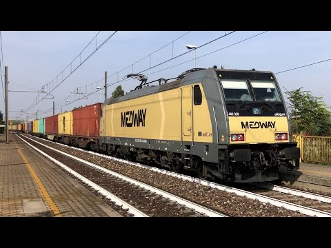 TRENI MERCI DI OGNI tipo in transito alla stazione di Bologna FIERE!