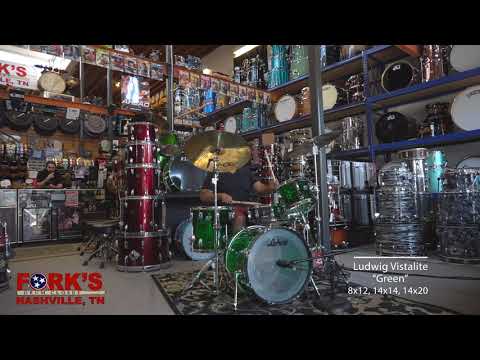 Ludwig Vistalite 3pc Drum Kit - "Green"