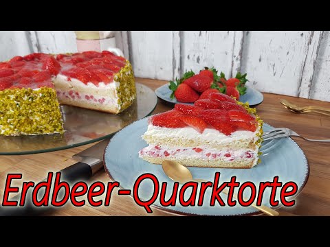 🍓Erdbeer🍓-Quarktorte | blitzschnell und einfach | Rezept mit Videoanleitung