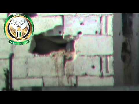 استهداف قناصي كتيبة شهداء الصالحية التابعة للواء الأول قناصة النظام في حي برزة في مدينة دمشق