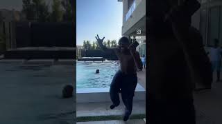 Wack 100 Jumps In Ray J's Pool #wack100 #rayj #pool