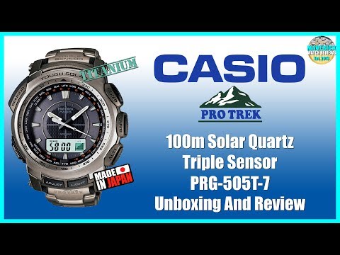 Ana-Digi Perfection! | Casio ProTrek 100m Solar Quartz Titanium ABC PRG-505T-7 Unbox & Review