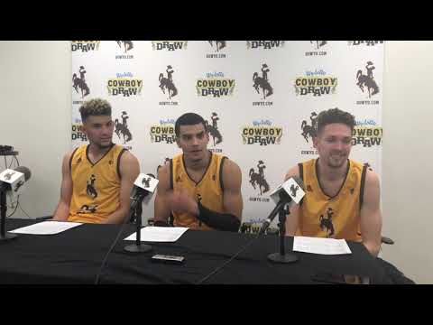Wyoming men's basketball players -- South Carolina postgame