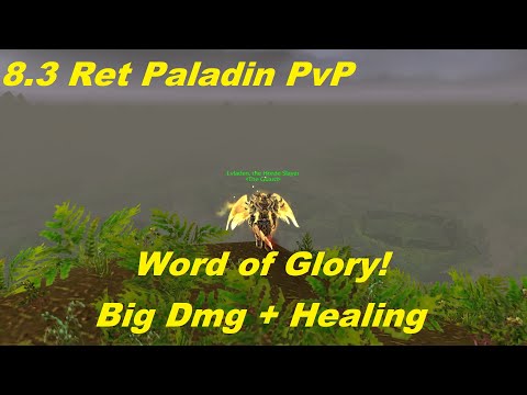 WoW 8.3 Ret Paladin PvP - Testing Word of Glory - BIG Damage and Healing! - Lvladen