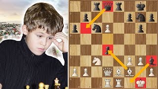 13-Year Old Carlsen Sets a Deadly Trap for Kasparov