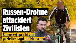 UKRAINE-KRIEG: Neuer russischer Drohnen-Angriff auf Zivilisten! Fahrradfahrer im Visier