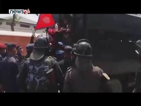 नेपाली सीमा मिचेको विरोधमा भारतीय दूतावास घेराउ गर्न पुगेका प्रर्दशनकारीलाई पक्राउ - NEWS24 TV