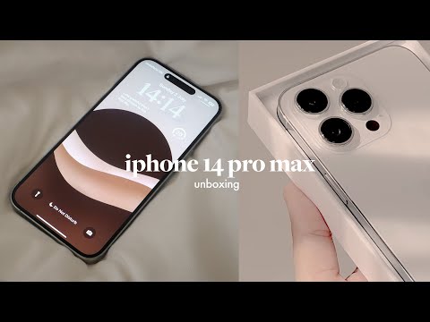 unboxing iPhone 14 Pro max (silver) 256gb *aesthetic* 🤍☁️✨