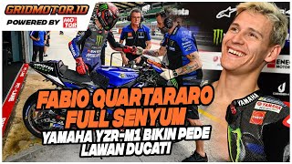 Download lagu Fabio Quartararo Full Senyum, Yamaha YZR-M1 Bikin Pede Lawan Ducati mp3
