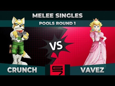 Crunch vs Vavez - Melee Singles: Pools R1 Winners Semifinals - Genesis 7 | Fox vs Peach