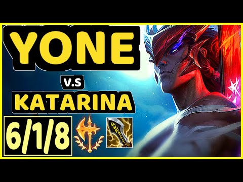 NOMANZ (YONE) vs KATARINA - 6/1/8 KDA MID GAMEPLAY - EUW Ranked GRANDMASTER