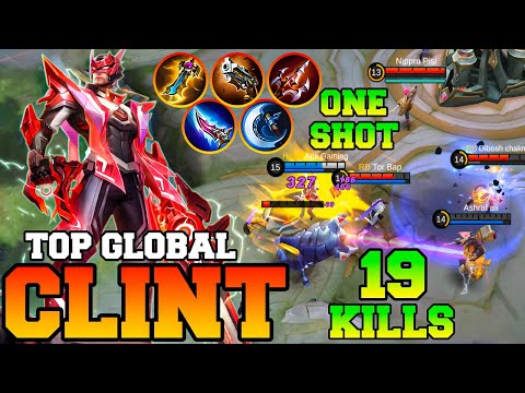 Clint One Shot Emblem !!  MLBB Clint Best Build 2023 Gameplay Guide Top 1 Global Mobile Legends