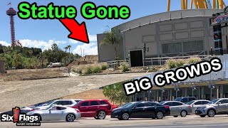 MASSIVE Crowds & 2022 NEW Ride Construction | Six Flags Magic Mountain
