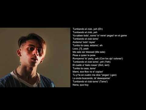 Tumbando el club (Letra)