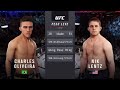 Charles Oliveira Vs Nik Lentz UFC Rochester USA Highlights Gameplay
