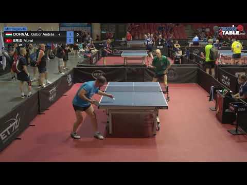 DOHNAL Gabor Andras vs ERIS Murat - Championnats d'Europe Vétérans 2022 tennis de table Rumini