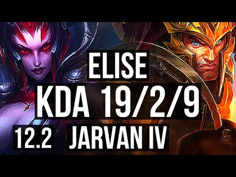 ELISE vs J4 (JNG) | Rank 3 Elise, 19/2/9, Legendary | EUW Challenger | 12.2