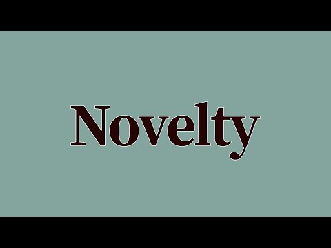 Novelty Meaning and Definition