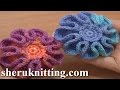 Crochet Stuffed Flower Button Tutorial 5 Part 1 of 2 ...