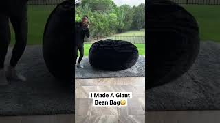 I Made A Giant Bean Bag😳 #Shorts