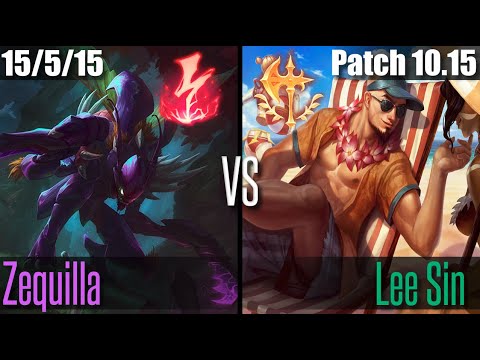 ZEQUILLA KHA'ZIX vs LEE SIN | NA GRANDMASTER| Patch 10.15