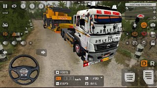 Bharat Benz Crane Trailer Bus Simulator Indonesia #bussid #gaming #bharatbenz