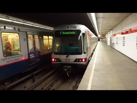 RET Metro Combi (5407) 3*Type S en 3*Type T op station Delfshaven