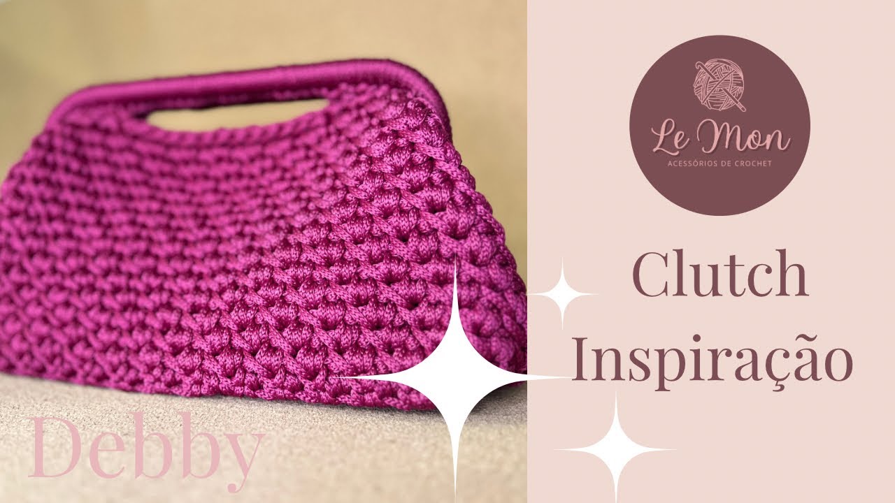 Uma clutch em crochê de tirar o fôlego! Alça boca de lobo    ✨Le Mon Crochet✨