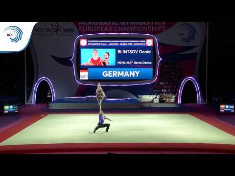 Daniel BLINTSOV & Xenia MEHLHAFF (GER) - 2019 junior Acro Europeans, balance final
