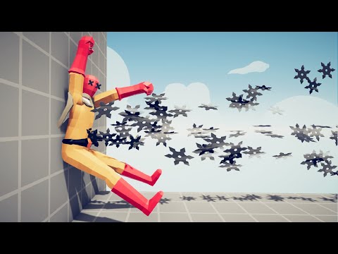 SUPER SPEED SHURIKEN PINNING EVERY UNIT TO THE WALL | TABS - Totally Accurate Battle Simulator