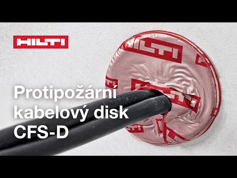 Hilti CFS-D - instalace protipožárního disku pro kabelové prostupy