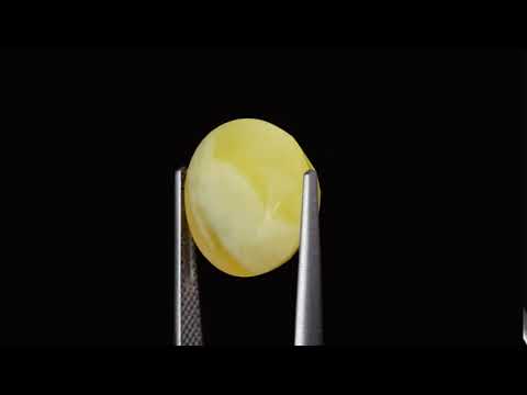 Натуральный желтый Опал круг 13.6x9.8мм 7.57ct видео