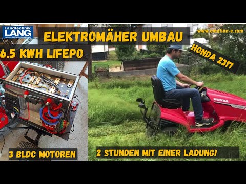Umbau Honda Rasentraktor auf Elektro mit 6.5 Kwh LiFePo! FeLiX