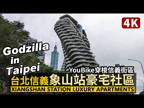 Taipei／Andando de bicicleta pelos bairros de Xinyi／Andando de bicicleta pelos bairros de Xinyi，迷朷士哥士拉 Godzilla em Taipei