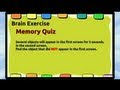Memory Quiz 001 - Brain Exercise - Quiz of the.