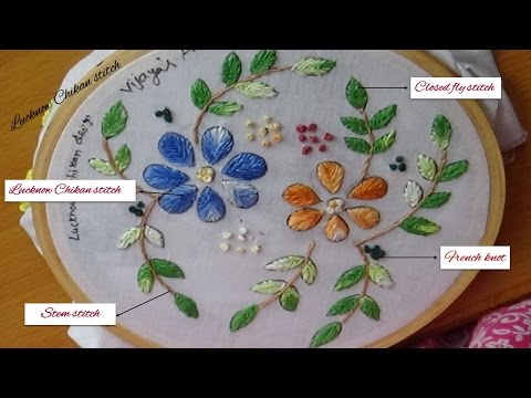 Embroidery Designs - Lucknow Chikan stitch