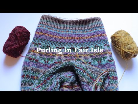 Purling in Fair Isle
