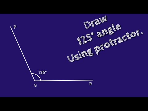 How to draw 125 degree angle using protractor.Make 125 degree angle using protractor.shsirclasses.