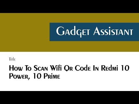 How To Scan Wifi Qr Code In Redmi 10 Power, 10 Prime