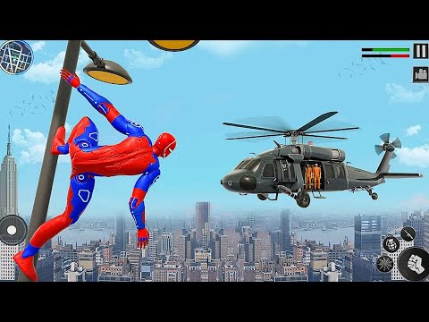 Flying Superhero Spider Rope Hero Rescue Game 2023 - Android GamePlay