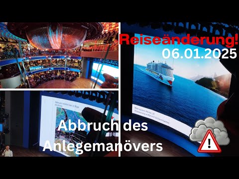 Aidanova - 06.01.2025 - Itinerary change - Docking maneuver cancelled - Metropolitan cruises from...