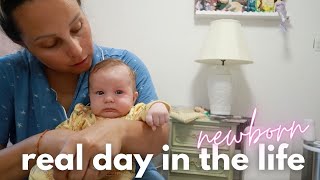 REAL DAY IN THE LIFE OF WITH A NEWBORN | mom of 3