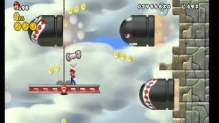 New Super Mario Bros. Wii How to Unlock World 7-6 All Star Coins HD