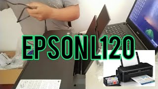 HOW TO SET-UP AND INSTALL EPSON L120 | Paano mag set-up at install ng Epson L120 (walang CD)