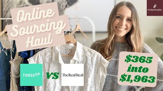 ONLINE SOURCING TIPS | The Real Real & ThredUP Online Thrift Haul To Resell on Poshmark & eBay