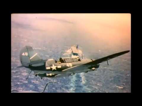 US Navy Curtiss SB2C Helldiver landing on USS Yorktown (CV-10)