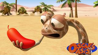Oscar Eats The Hot Peppers AGAIN! | Oscar's Oasis Kids Cartoons