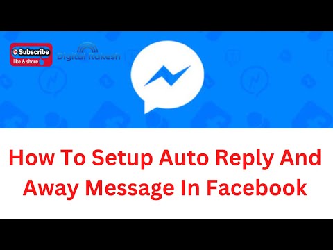 How to setup auto reply and away message in facebook
