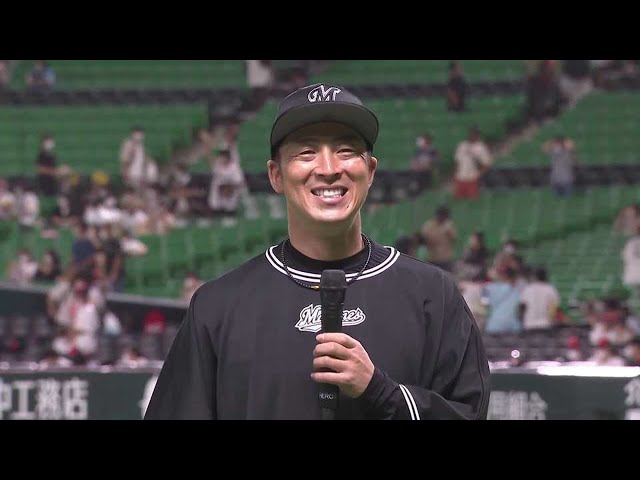 マリーンズ・美馬学投手ヒーローインタビュー 9月1日 福岡ソフトバンクホークス 対 千葉ロッテマリーンズ