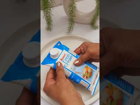 How to open Amul Fresh cream packet in correct way #shorts #cream #amul #hacks #tips #tricks